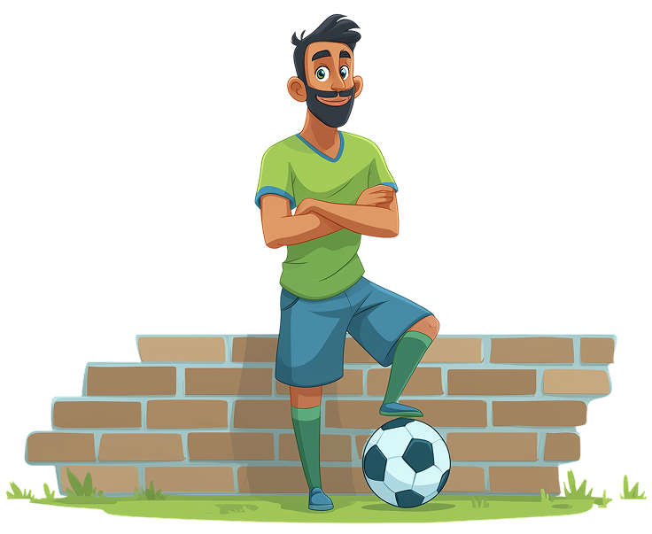 Sports player illustration